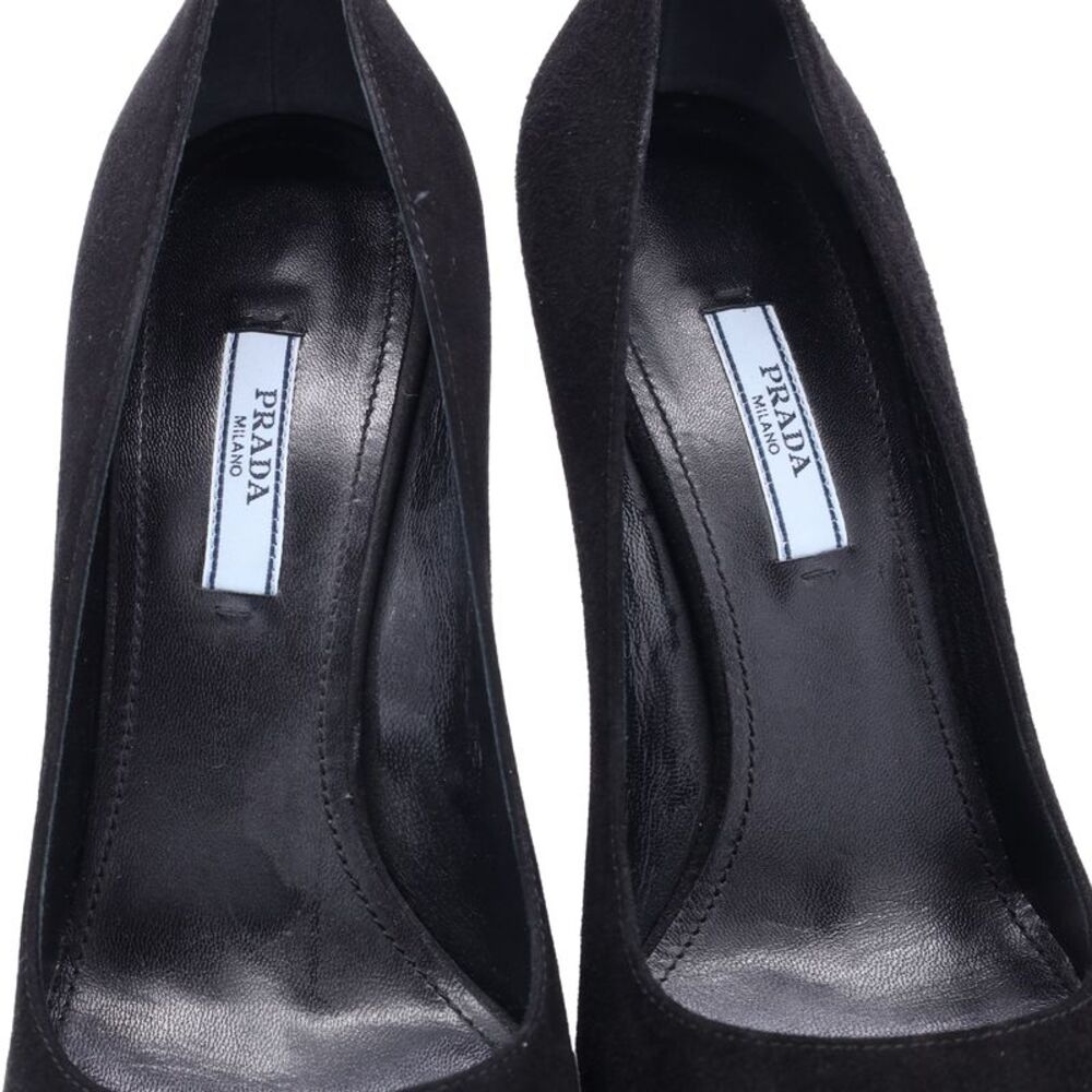 Prada High-Heel Pumps in Black Suede - Picture 5 of 12